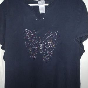Gently worn butterfly blouse
